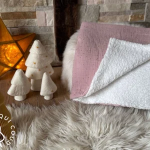 Couverture Double Gaze à Pois Dorés / Pétale