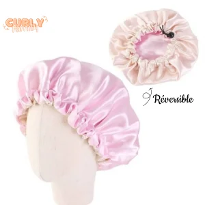 Bonnet en Satin Enfant Réglable et Réversible