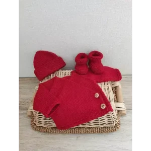 Ensemble Naissance Brassière, Bonnet et Chaussons Bébé