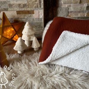 Couverture Double Gaze Unie / Toffee