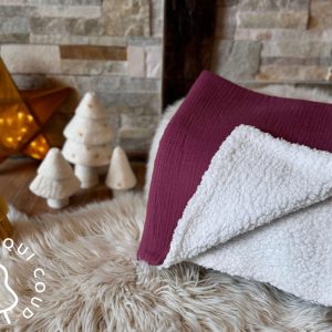 Couverture Double Gaze Unie / Bois de Rose