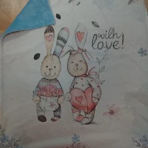Couverture Cosy panneau lapin love