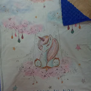 Couverture Cosy panneau licorne Iris
