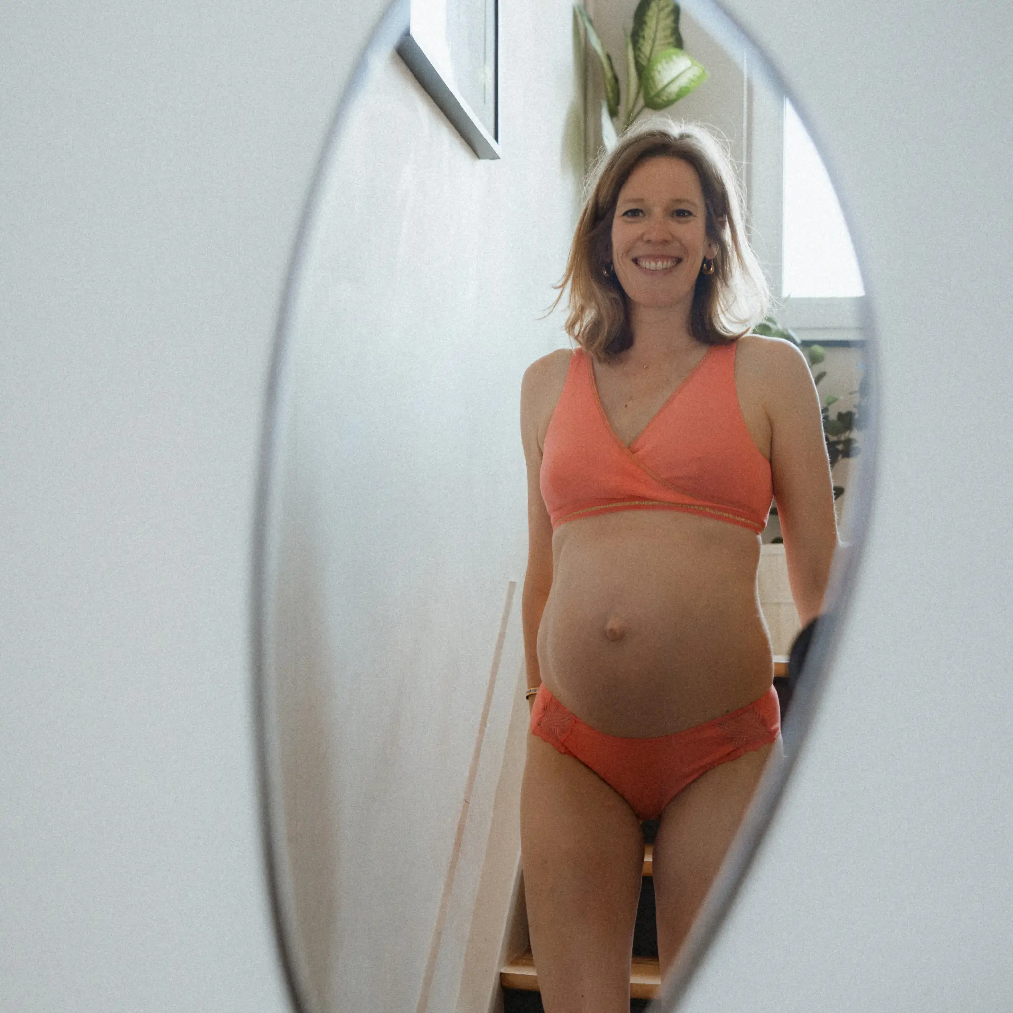 Brassière d'allaitement absorbante - corail – Image 9