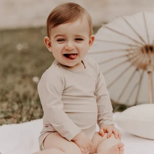 Maillot Body bébé anti-UV garçon Matelot beige - LES PETITS DORÉS