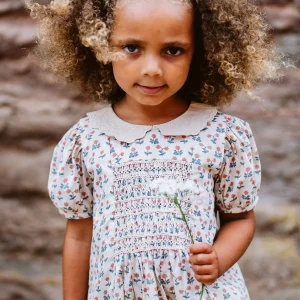 Robe Smock Ruby Calico - LITTLE COTTON CLOTHES