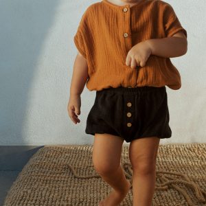 Chemise Noé gaze de coton bio cannelle - POPELIN