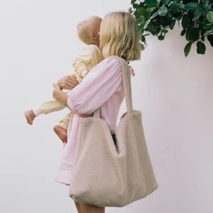 Cabas Mom-Bag Chunky Teddy Ecru - STUDIO NOOS