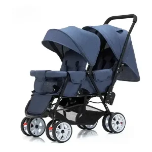 EU STOCK Twin strollers kids two seats strollers foldable carriage wholesale baby stroller Front and rear seats