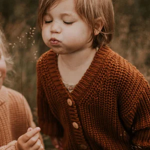 Cardigan Chunky Rust - YUKI